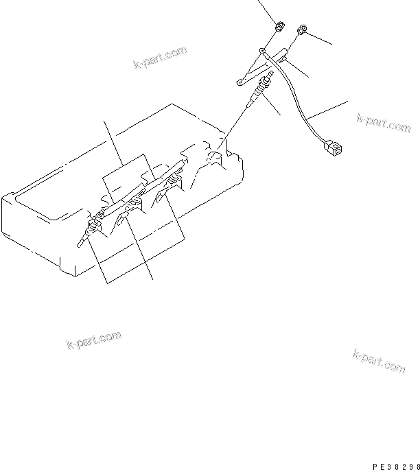 Komatsu parts book diagram for S4D95LE-3A-2 S/N 100001-UP: GLOW PLUG