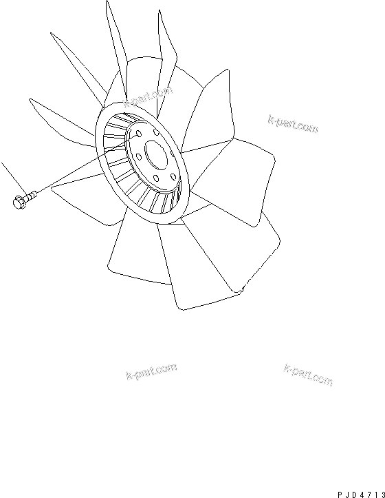 Komatsu parts book diagram for S4D95LE-3A-2 S/N 100001-UP: COOLING FAN BOLT