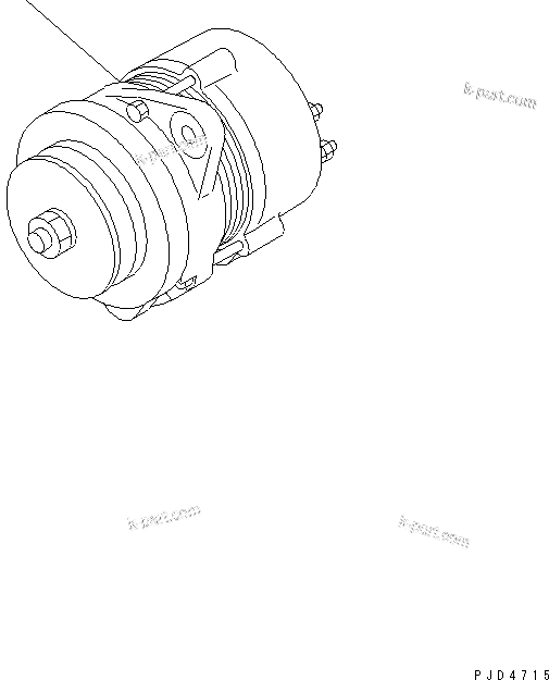 Komatsu parts book diagram for S4D95LE-3A-2 S/N 100001-UP: ALTERNATOR (25A) (WITH NON HARDENING PULLEY) (FOR JAPAN)