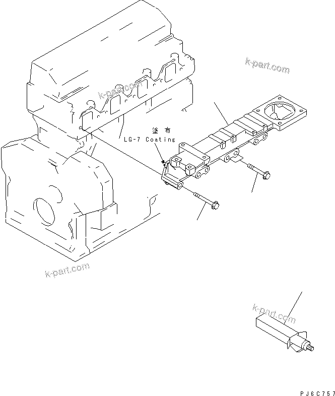 Komatsu parts book diagram for S4D95LE-3B-2M S/N 100001-UP: AIR INTAKE
