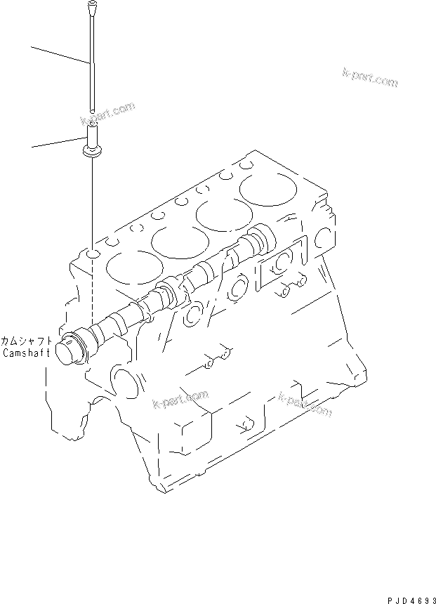 Komatsu parts book diagram for S4D95LE-3B-2M S/N 100001-UP: TAPPET