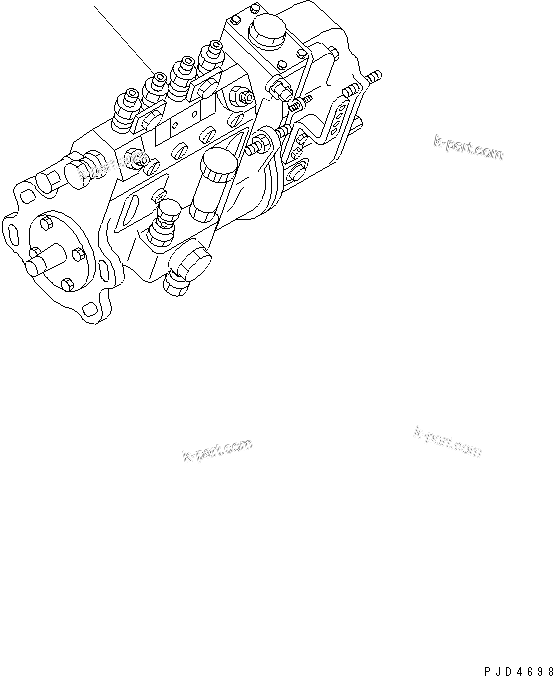 Komatsu parts book diagram for S4D95LE-3B-2M S/N 100001-UP: FUEL INJECTION PUMP(#102014-)