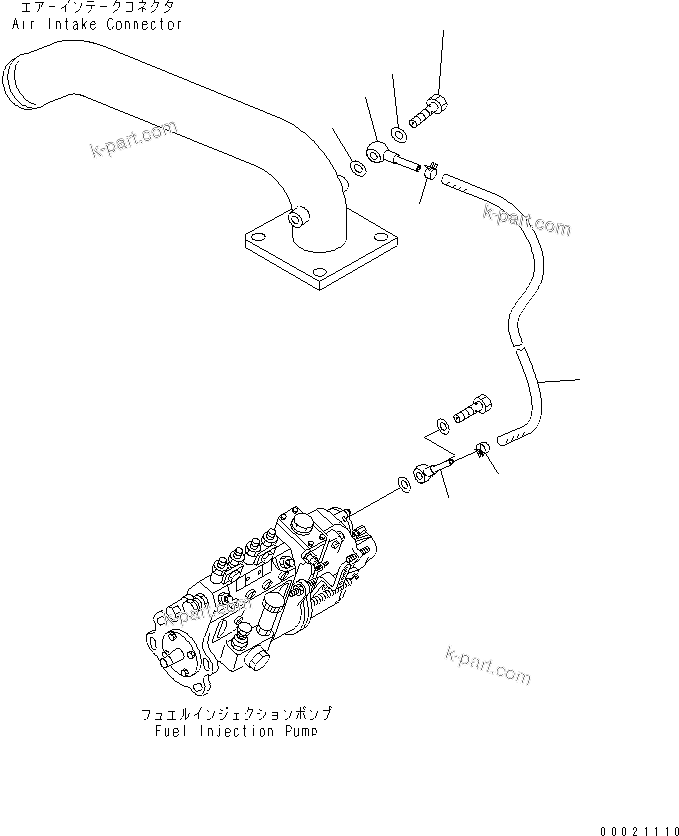 Komatsu parts book diagram for S4D95LE-3B-2M S/N 100001-UP: FUEL CONTROL (BOOST COMPE.)(#102014-)