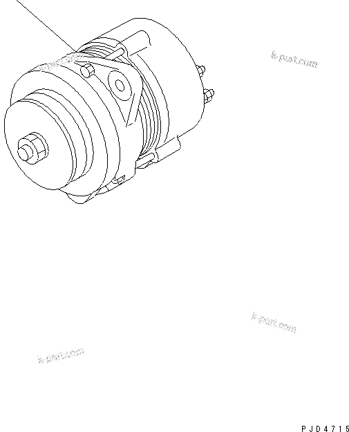 Komatsu parts book diagram for S4D95LE-3B-2M S/N 100001-UP: ALTERNATOR (25A) (WITH NON HARDENING PULLEY) (FOR JAPAN)