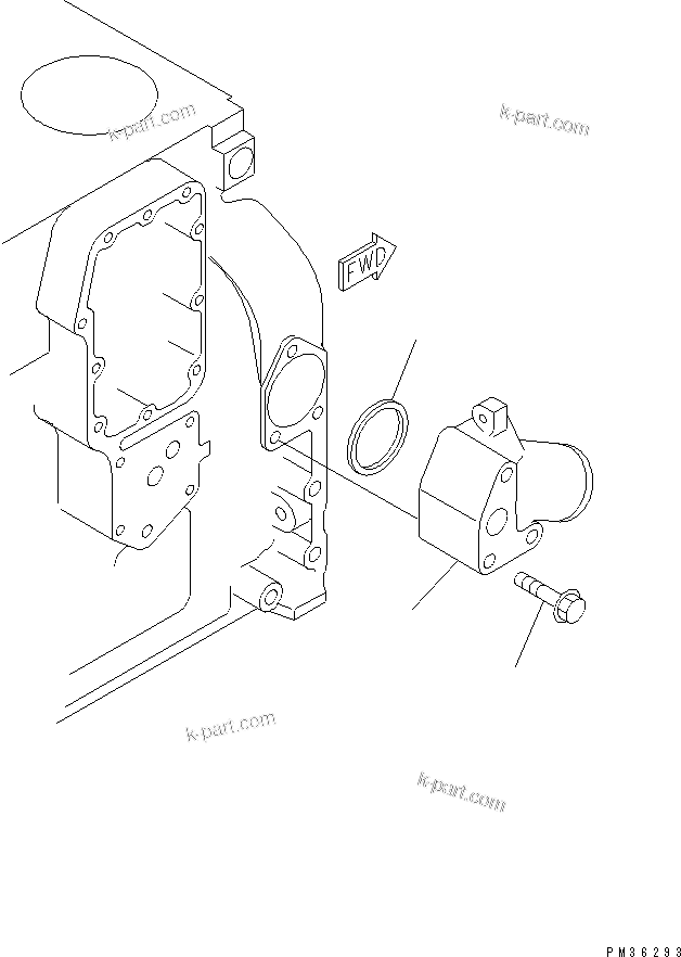 Komatsu parts book diagram for S6D102E-1F-US S/N 26200929-UP: WATER CONNECTOR