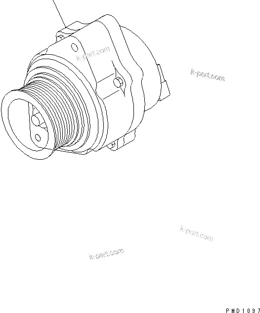 Komatsu parts book diagram for S6D102E-1F-US S/N 26200929-UP: ALTERNATOR (35A)