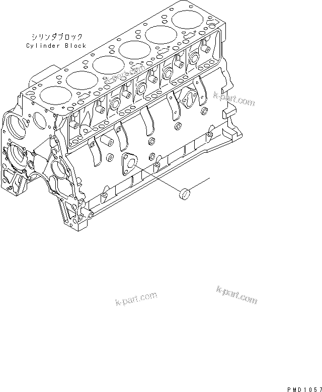Komatsu parts book diagram for S6D102E-1FL-S2 S/N 26200929-UP: CYLINDER BLOCK BLIND PLUG(#26200939-)