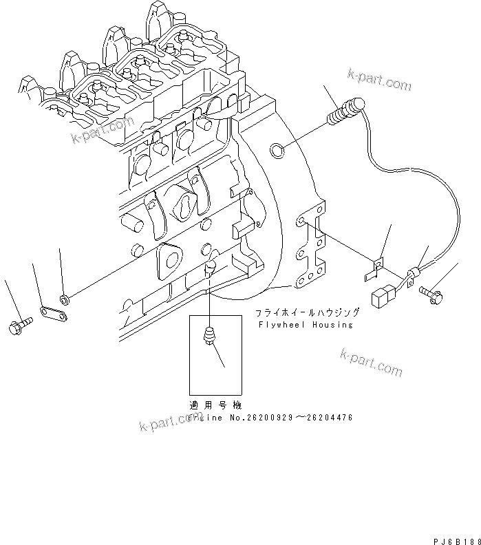 Komatsu parts book diagram for S6D102E-1FL-S2 S/N 26200929-UP: REVOLUTION SENSOR
