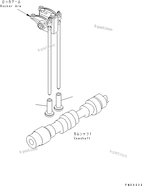 Komatsu parts book diagram for S6D102E-1FL-S2 S/N 26200929-UP: TAPPET