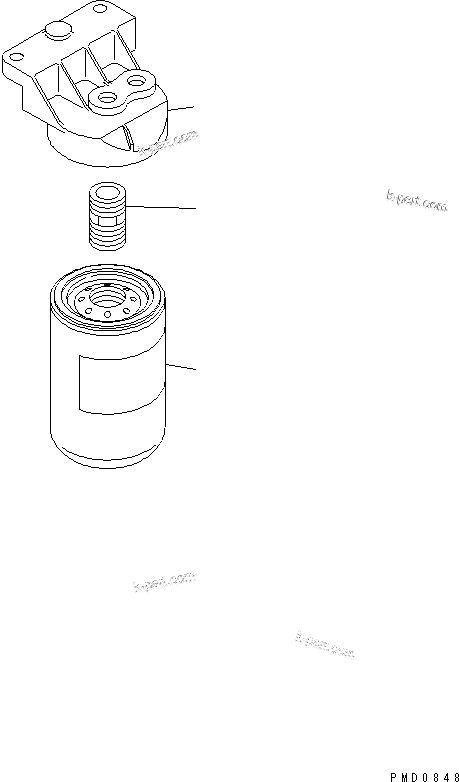 Komatsu parts book diagram for S6D102E-1FL-S2 S/N 26200929-UP: FUEL FILTER