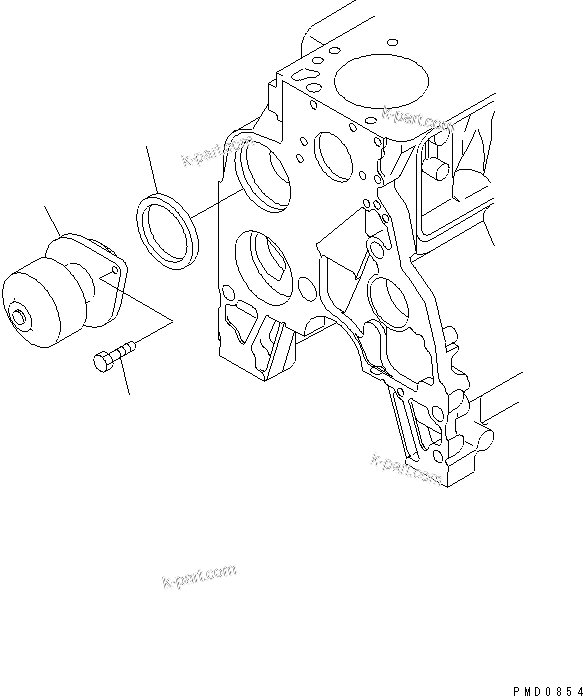 Komatsu parts book diagram for S6D102E-1FL-S2 S/N 26200929-UP: WATER PUMP