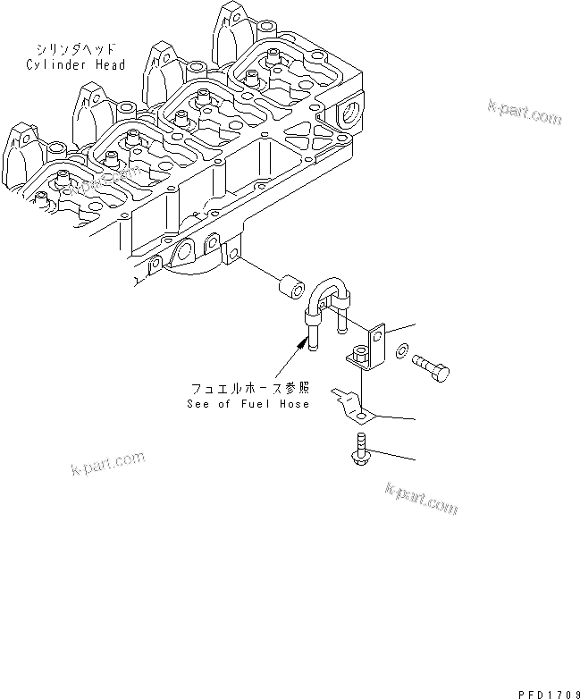 Komatsu parts book diagram for S6D102E-1E S/N 26200929-UP: CONNECTOR CLIP