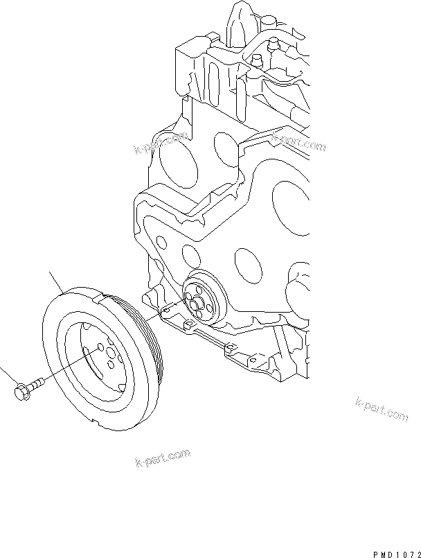 Komatsu parts book diagram for S6D102E-1E S/N 26200929-UP: DAMPER