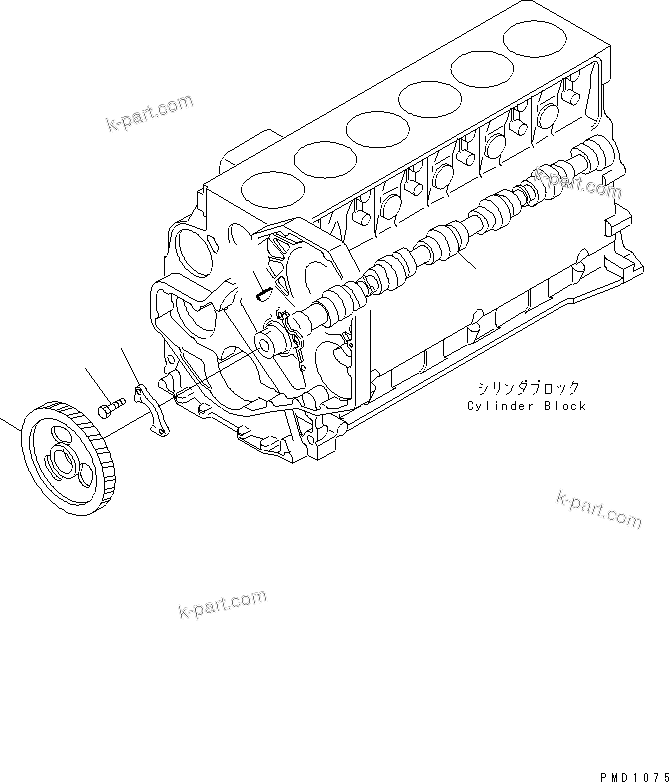 Komatsu parts book diagram for S6D102E-1E S/N 26200929-UP: CAMSHAFT
