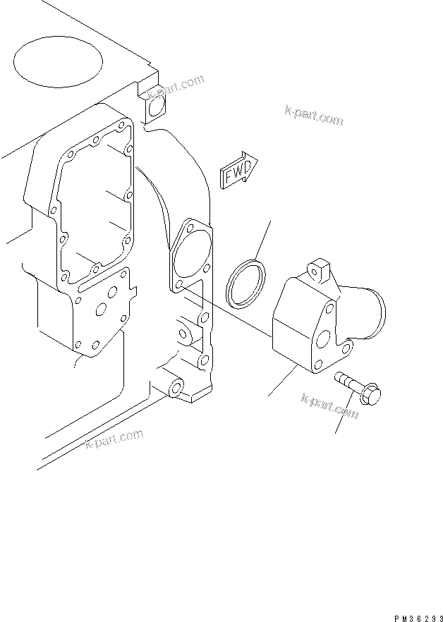 Komatsu parts book diagram for S6D102E-1E S/N 26200929-UP: WATER CONNECTOR