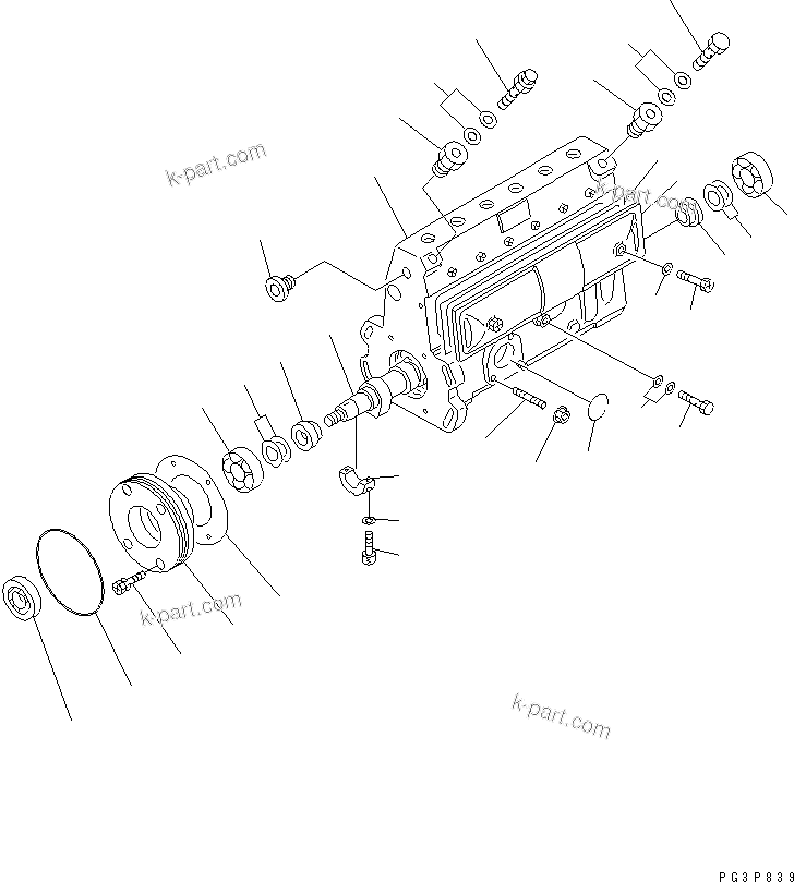 Komatsu parts book diagram for S6D102E-1F-S2 S/N 26200929-UP: FUEL INJECTION PUMP (PUMP) (1/2) (FOR REGULATION OF EPA) (INNER PARTS)(#26236989-)