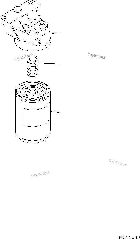 Komatsu parts book diagram for S6D102E-1F-S2 S/N 26200929-UP: FUEL FILTER