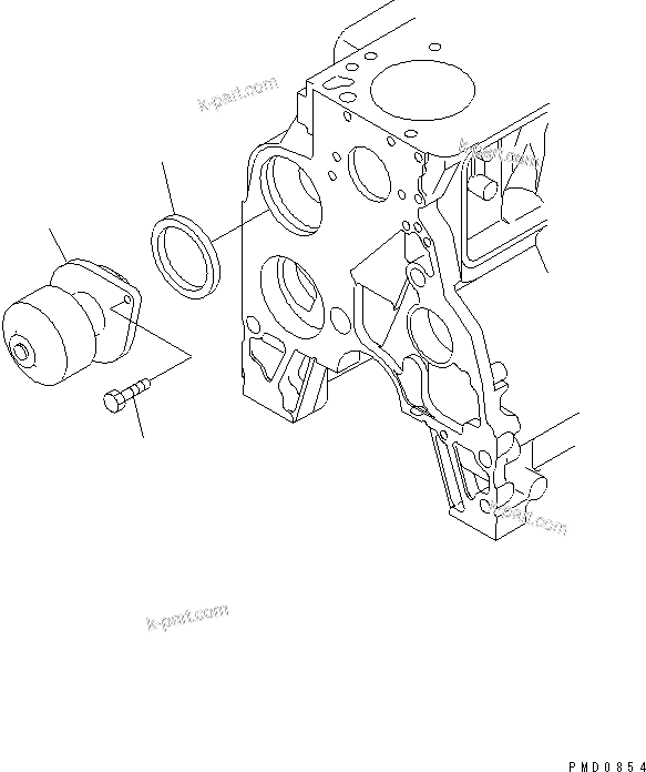 Komatsu parts book diagram for S6D102E-1F-S2 S/N 26200929-UP: WATER PUMP