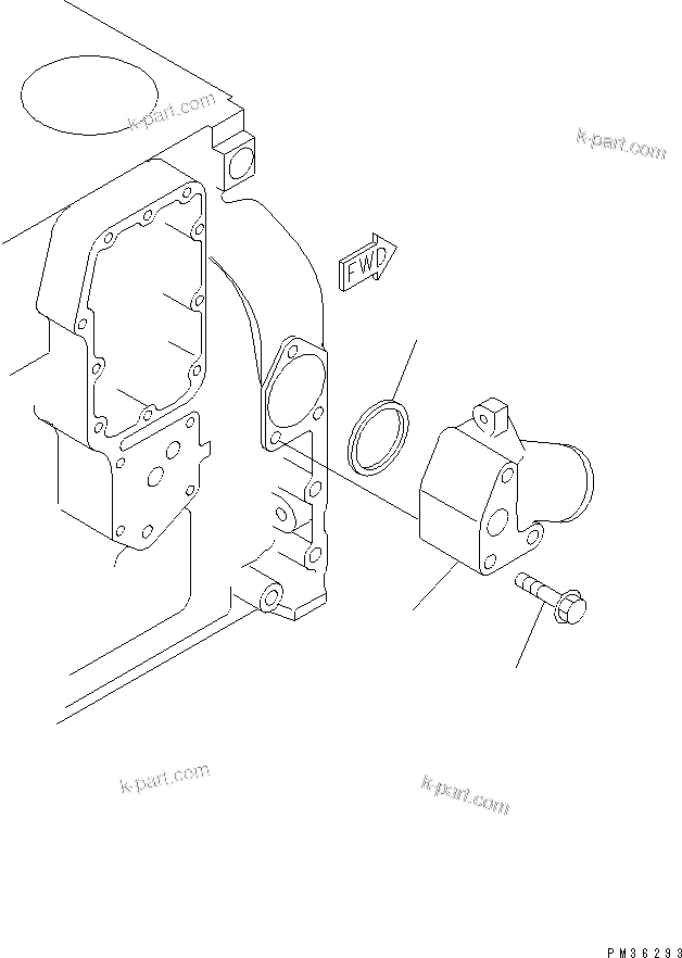 Komatsu parts book diagram for S6D102E-1F-S2 S/N 26200929-UP: WATER CONNECTOR