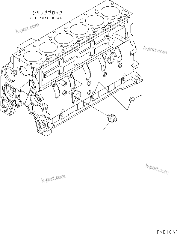 Komatsu parts book diagram for S6D102E-1T S/N 26200929-UP: OIL PRESSURE SWITCH(#26200929-26222207)