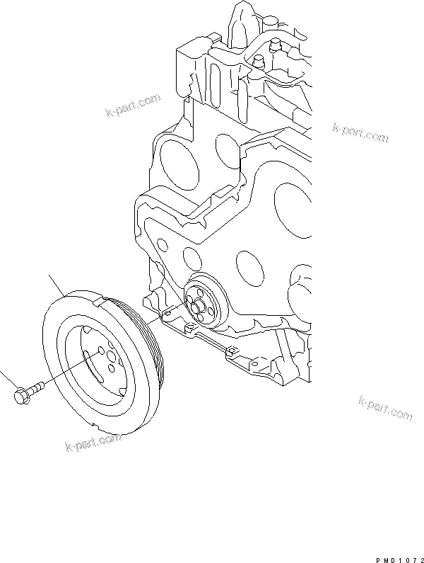 Komatsu parts book diagram for S6D102E-1T S/N 26200929-UP: DAMPER