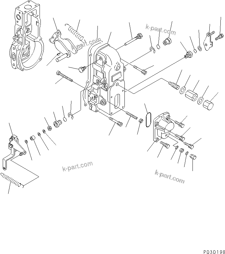 Komatsu parts book diagram for S6D102E-1T S/N 26200929-UP: FUEL INJECTION PUMP (GOVERNOR) (2/2) (INNER PARTS)(#26217494-26237080)