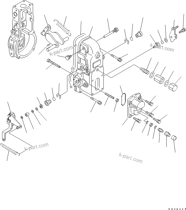 Komatsu parts book diagram for S6D102E-1T S/N 26200929-UP: FUEL INJECTION PUMP (GOVERNOR) (2/2) (INNER PARTS)(#26245691-)