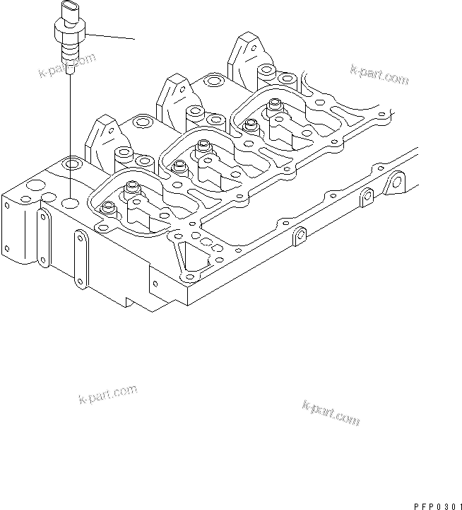 Komatsu parts book diagram for S6D102E-1AA S/N 21180000-UP: WATER TEMPERATURE SENSOR