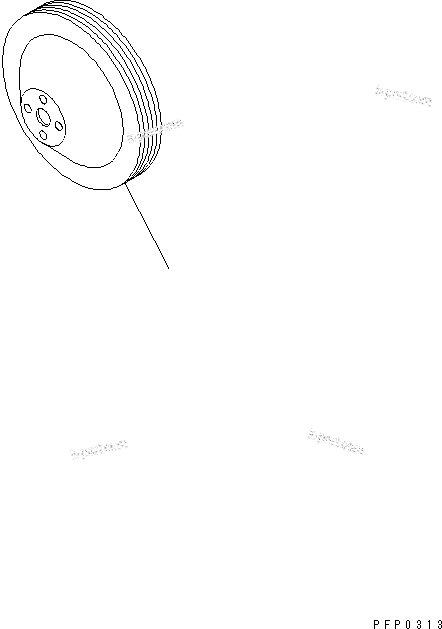 Komatsu parts book diagram for S6D102E-1AA S/N 21180000-UP: ACCESSORY DRIVE PULLEY