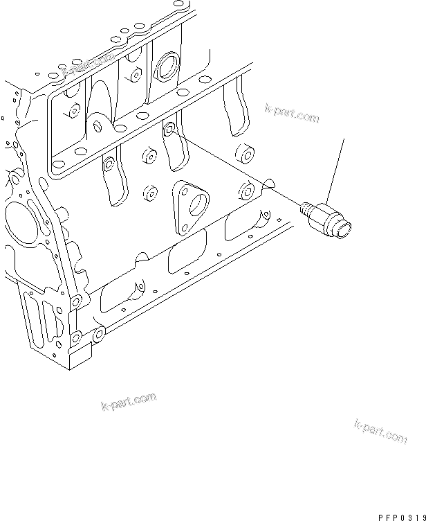 Komatsu parts book diagram for S6D102E-1AA S/N 21180000-UP: OIL PRESSURE SWITCH