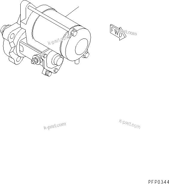 Komatsu parts book diagram for S6D102E-1AA S/N 21180000-UP: STARTING MOTOR