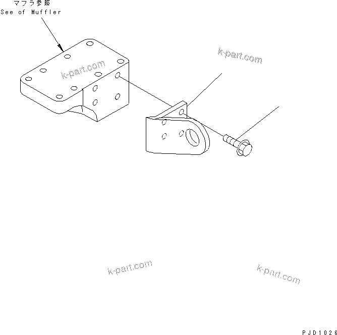 Komatsu parts book diagram for S6D102E-1W-D S/N 26200929-UP: FRONT HANGER
