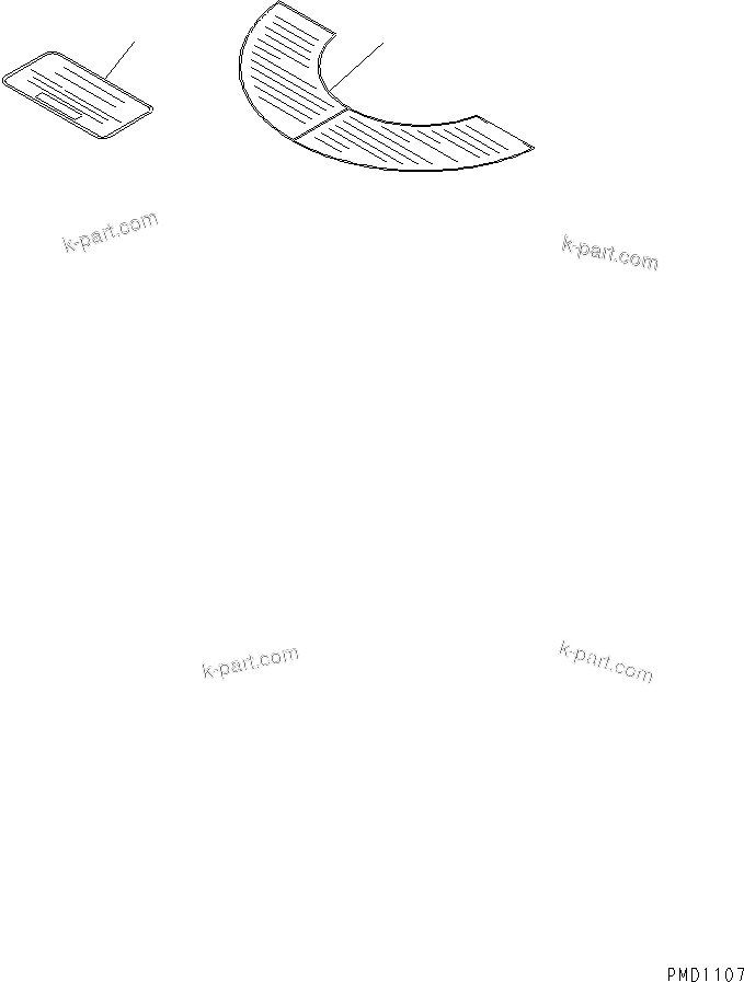 Komatsu parts book diagram for S6D102E-1W-D S/N 26200929-UP: CAUTION PLATE (ENGLISH)(#26222494-26259961)