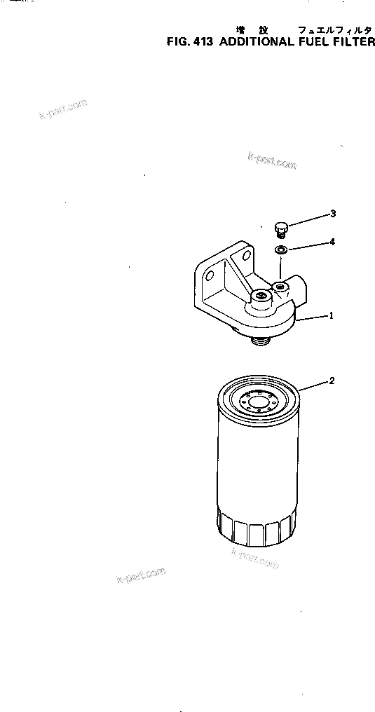 Komatsu parts book diagram for S6D105-1J S/N 19730-UP: 