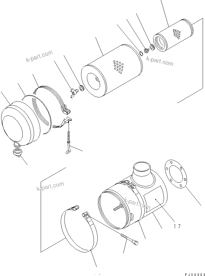 Komatsu parts book diagram for S6D105-1EE S/N 76583-UP: 