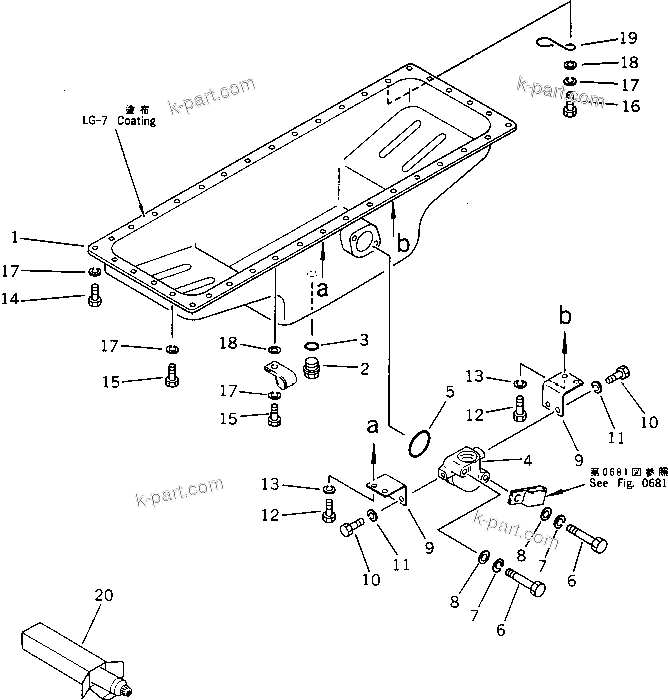 Komatsu parts book diagram for S6D105-1EE S/N 76583-UP: 