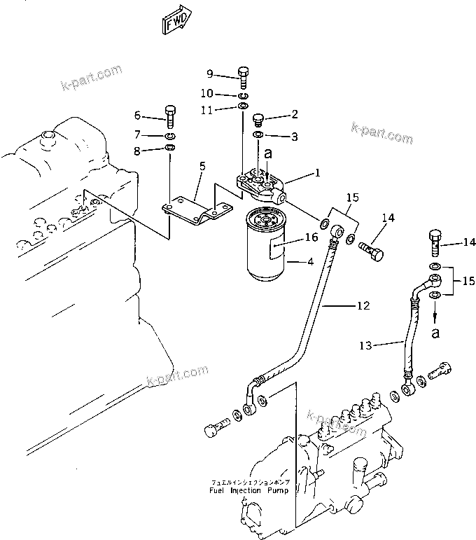 Komatsu parts book diagram for S6D105-1EE S/N 76583-UP: 