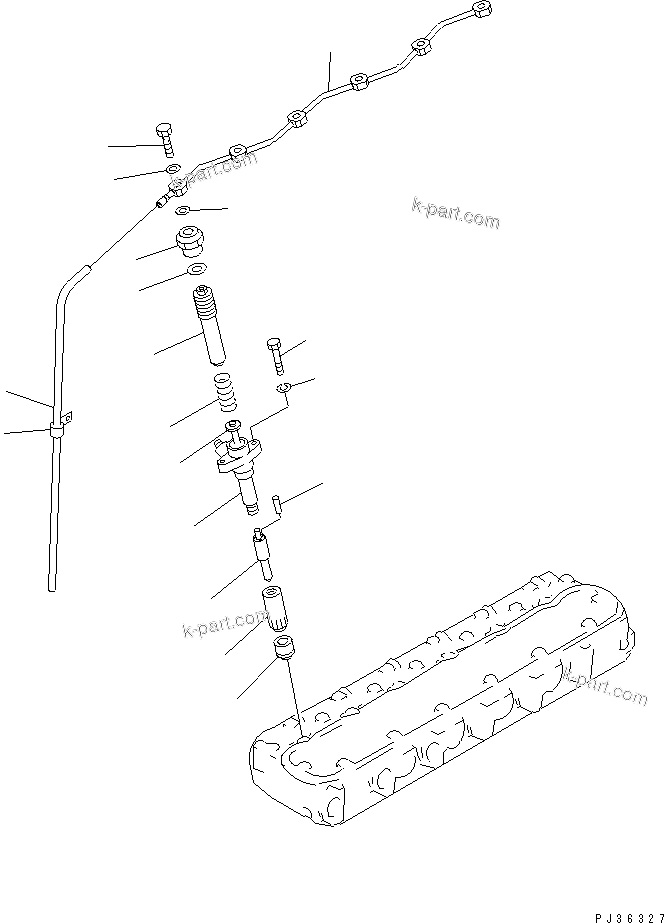 Komatsu parts book diagram for S6D105-1EE S/N 76583-UP: 