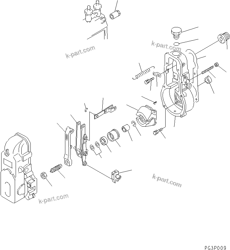 Komatsu parts book diagram for S6D105-1EE S/N 76583-UP: 