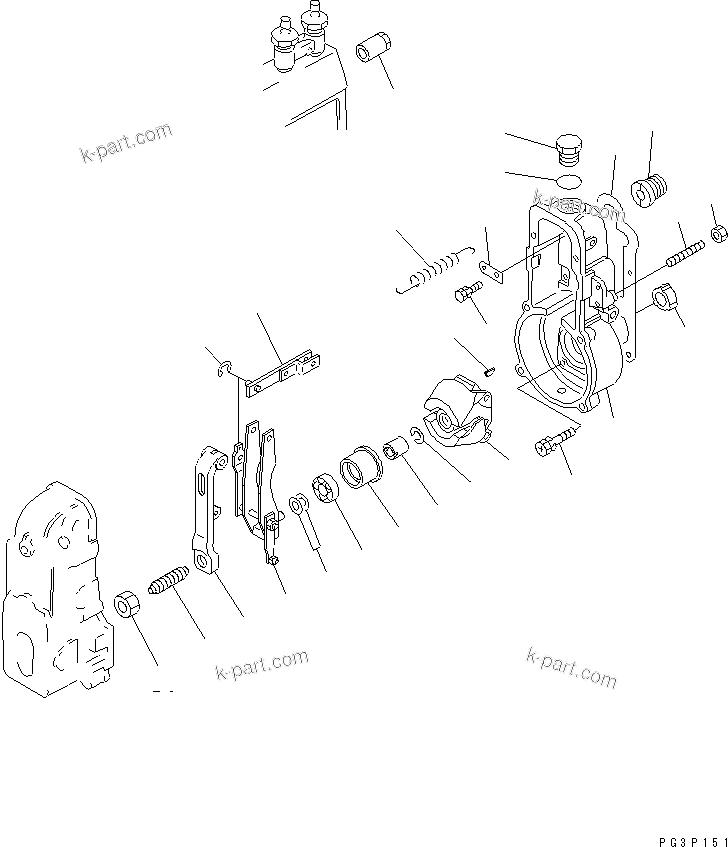 Komatsu parts book diagram for S6D105-1EE S/N 76583-UP: 