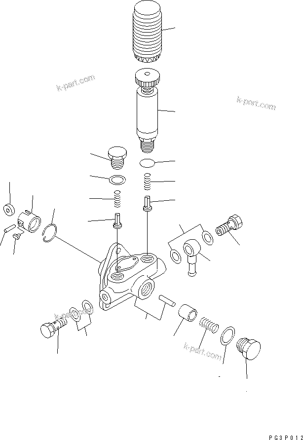 Komatsu parts book diagram for S6D105-1EE S/N 76583-UP: 