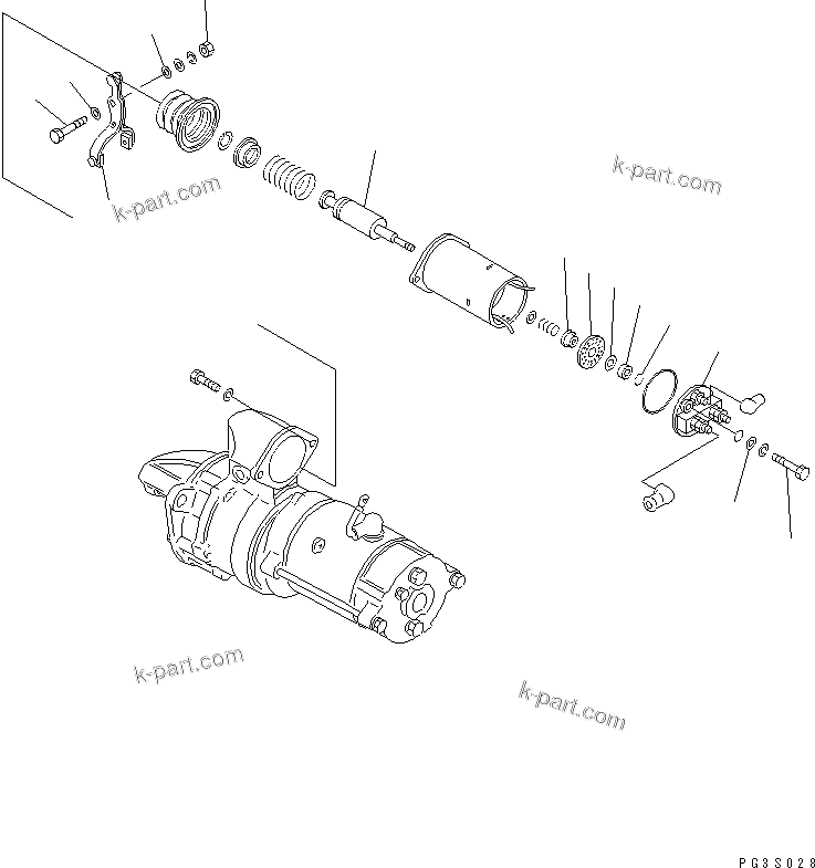 Komatsu parts book diagram for S6D105-1EE S/N 76583-UP: 