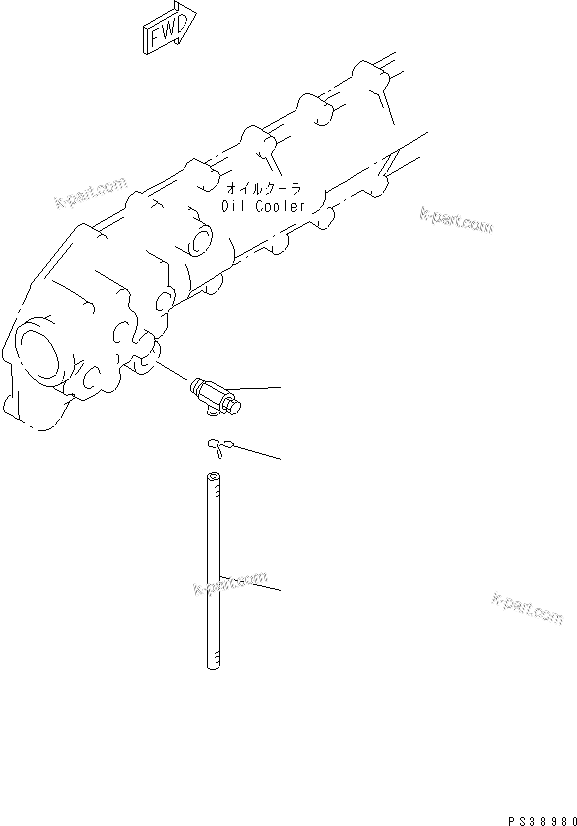 Komatsu parts book diagram for S6D108-1G-6 S/N 10001-UP: WATER DRAIN VALVE