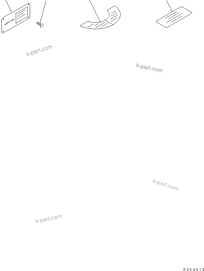 Komatsu parts book diagram for S6D108E-2A-N6 S/N 19030-UP: NAME PLATE AND CAUTION (JAPANESE-ENGLISH)(#21560-32636)