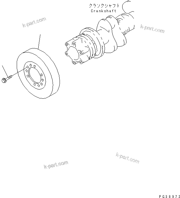 Komatsu parts book diagram for S6D108-1C-6 S/N 10001-UP: DAMPER
