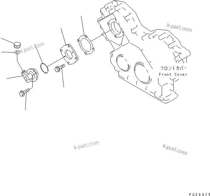 Komatsu parts book diagram for S6D108-1C-6 S/N 10001-UP: TACHOMETER DRIVE