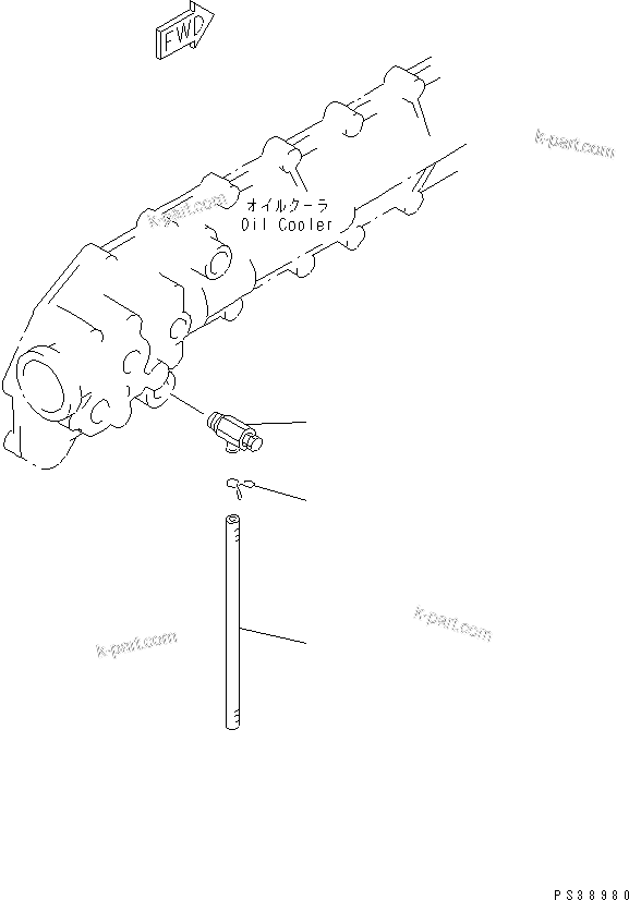Komatsu parts book diagram for S6D108-1C-6 S/N 10001-UP: WATER DRAIN VALVE