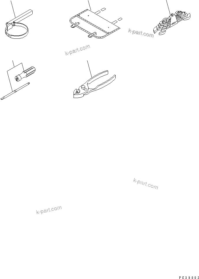 Komatsu parts book diagram for S6D108-1C-6 S/N 10001-UP: TOOL