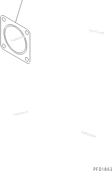 Komatsu parts book diagram for S6D108-1C-6 S/N 10001-UP: EXHAUST RELATED PARTS (GASKET)