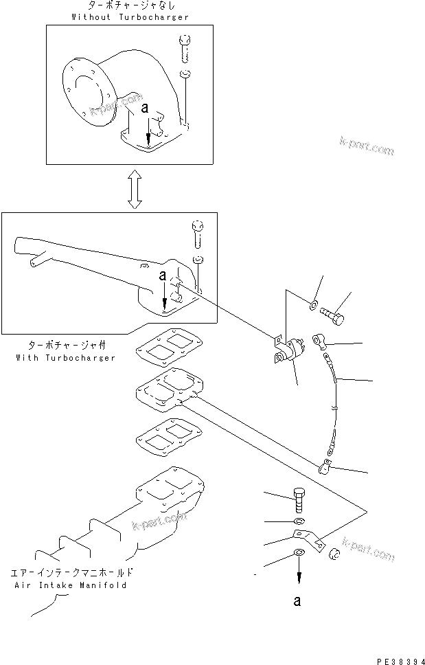Komatsu parts book diagram for S6D125E-2H S/N 60863-UP: HEATER SWITCH(#61582-)